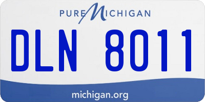 MI license plate DLN8011