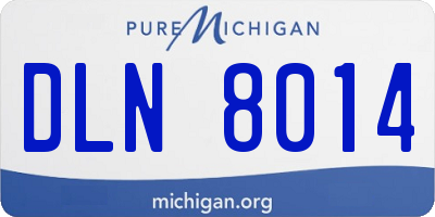 MI license plate DLN8014