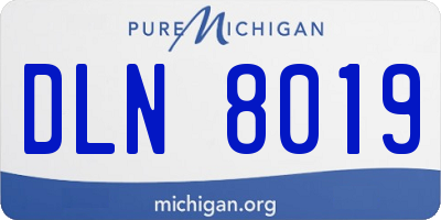 MI license plate DLN8019