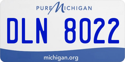 MI license plate DLN8022