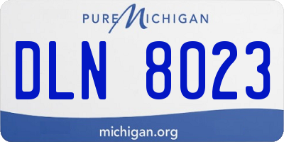 MI license plate DLN8023