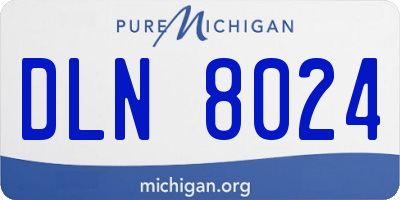 MI license plate DLN8024