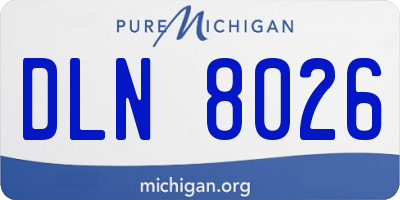 MI license plate DLN8026