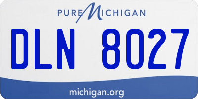 MI license plate DLN8027