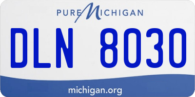 MI license plate DLN8030