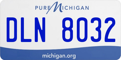 MI license plate DLN8032