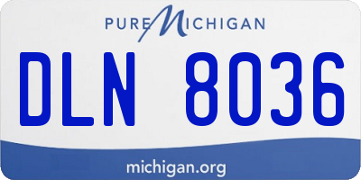 MI license plate DLN8036