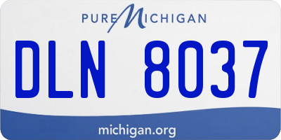 MI license plate DLN8037