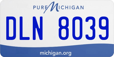 MI license plate DLN8039