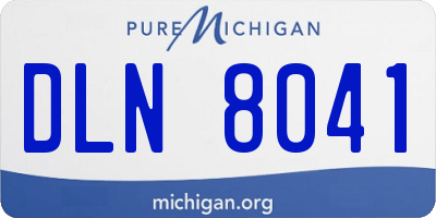 MI license plate DLN8041