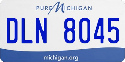 MI license plate DLN8045