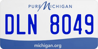 MI license plate DLN8049