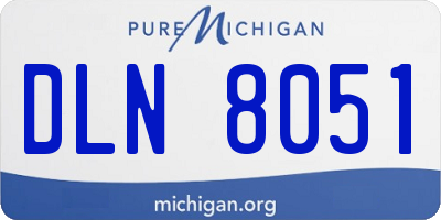 MI license plate DLN8051