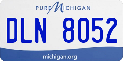 MI license plate DLN8052