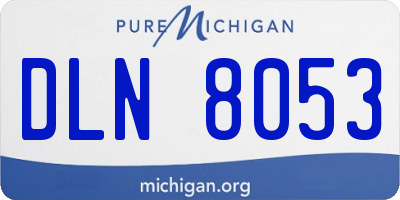 MI license plate DLN8053