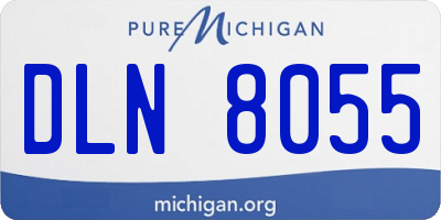 MI license plate DLN8055