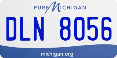 MI license plate DLN8056