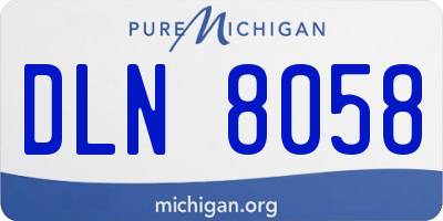 MI license plate DLN8058