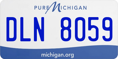 MI license plate DLN8059
