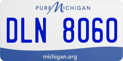 MI license plate DLN8060