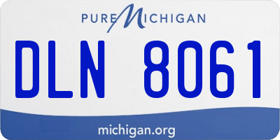 MI license plate DLN8061