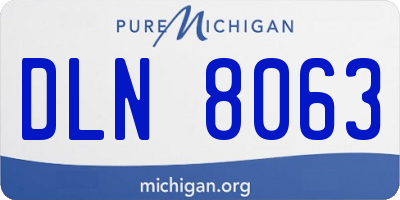 MI license plate DLN8063