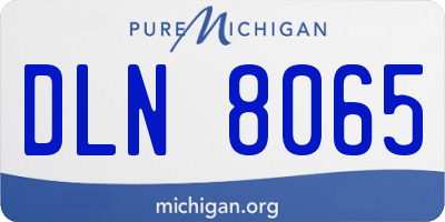 MI license plate DLN8065