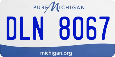 MI license plate DLN8067