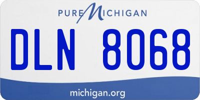 MI license plate DLN8068