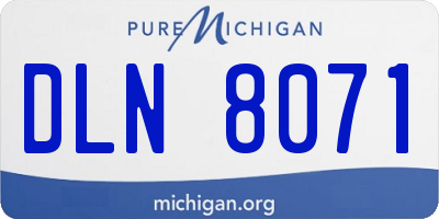 MI license plate DLN8071