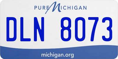 MI license plate DLN8073