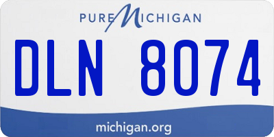 MI license plate DLN8074