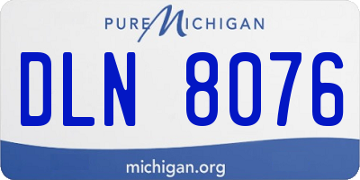 MI license plate DLN8076