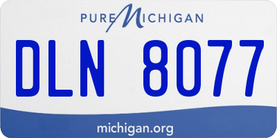 MI license plate DLN8077