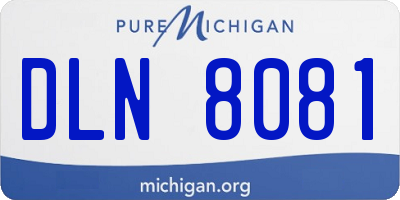 MI license plate DLN8081