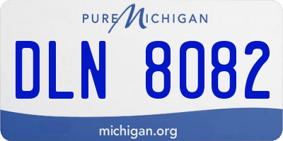 MI license plate DLN8082