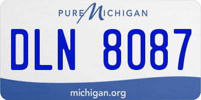 MI license plate DLN8087