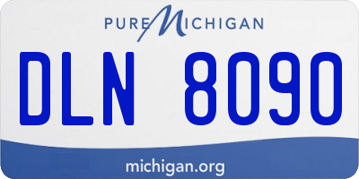 MI license plate DLN8090