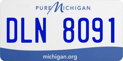 MI license plate DLN8091