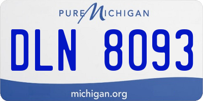 MI license plate DLN8093