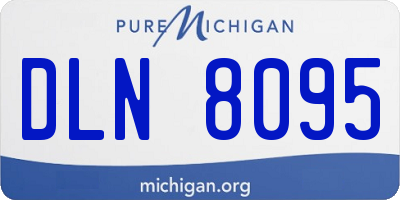 MI license plate DLN8095