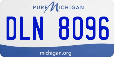 MI license plate DLN8096