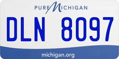 MI license plate DLN8097