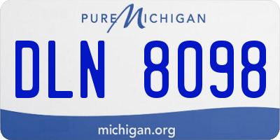 MI license plate DLN8098