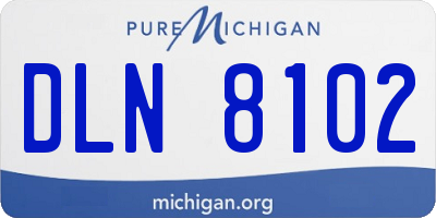 MI license plate DLN8102