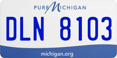 MI license plate DLN8103