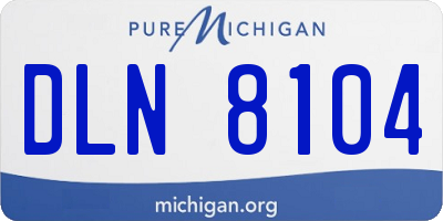 MI license plate DLN8104