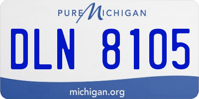 MI license plate DLN8105