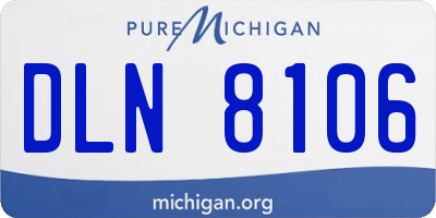 MI license plate DLN8106