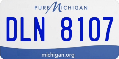 MI license plate DLN8107